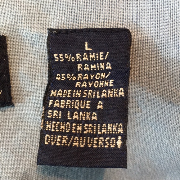 Liz Claiborne Crazy Horse Ramie Rayon Button Down Shirt - Picture 5 of 8